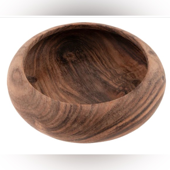 Karma acacia wood mushroom shaped serving bowl-NWT